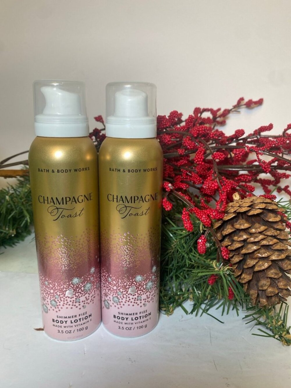 Champagne Toast NEW Shimmer Fizz Body LOTIONS x 2